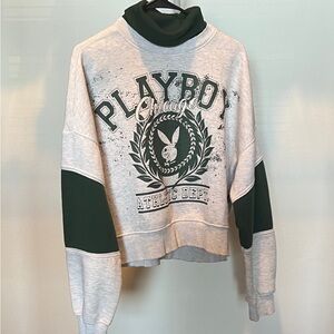 Missguided x Playboy Casual turtle neck sweatshirt